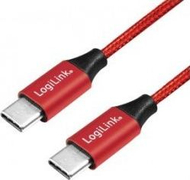 Kabllo USB-C LogiLink CU0156, 1 m, e kuqe