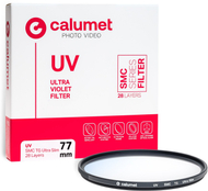Filtër UV Calumet 77mm SMC TG Ultra Slim, xham optik, i zi