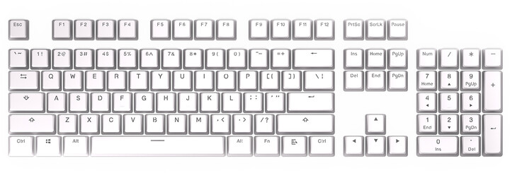 Taste Endorfy KC104, 104 copë, PBT, të bardha