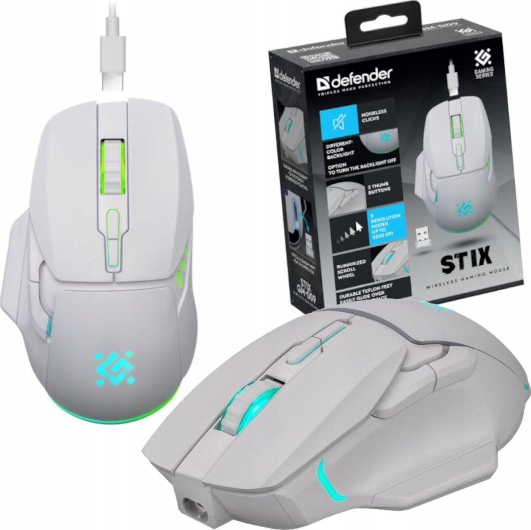 Mouse gaming Defender STIX GM-009, wireless, 3200 dpi, i zi