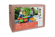Lodra konstruktore Marionex Bricks, 30 copë, me rrota, shumëngjyrëshe