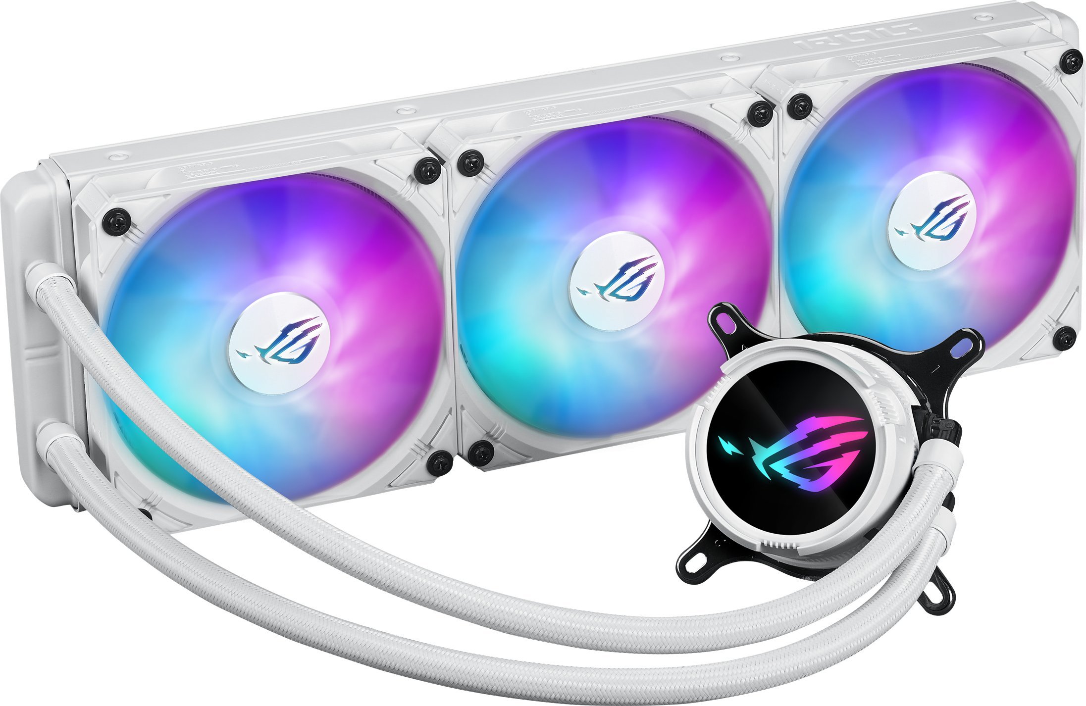 Ftohës uji Asus ROG Strix LC III 360 ARGB White Edition, radiator 360mm, Aura Sync, i bardhë