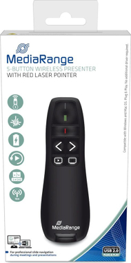 Prezantues wireless MediaRange MROS220, RF, lazer i kuq, i zi