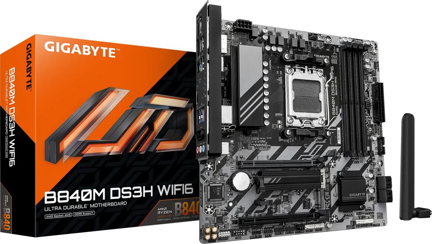 Motherboard Gigabyte B840M DS3H WiFi6, AM5, DDR5, mATX