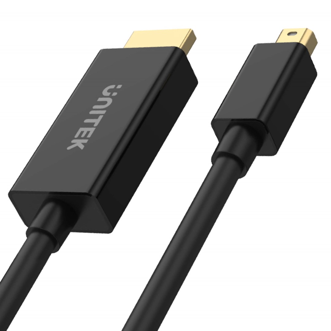 Kabllo Mini DisplayPort në HDMI Unitek, 2m, 4K 30Hz, e zezë