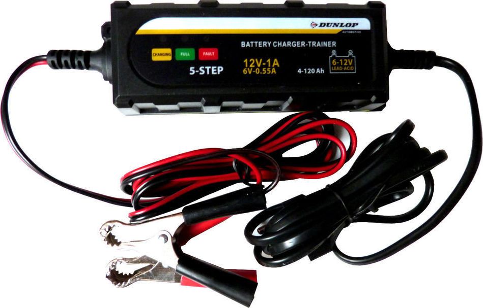 Karikues për bateri Dunlop 6/12 V 1A Lead & Gel