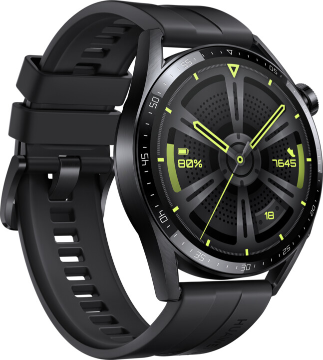 Orë e mençur Huawei Watch GT 3 46 mm Active Black, rrip i zi fluoroelastomer