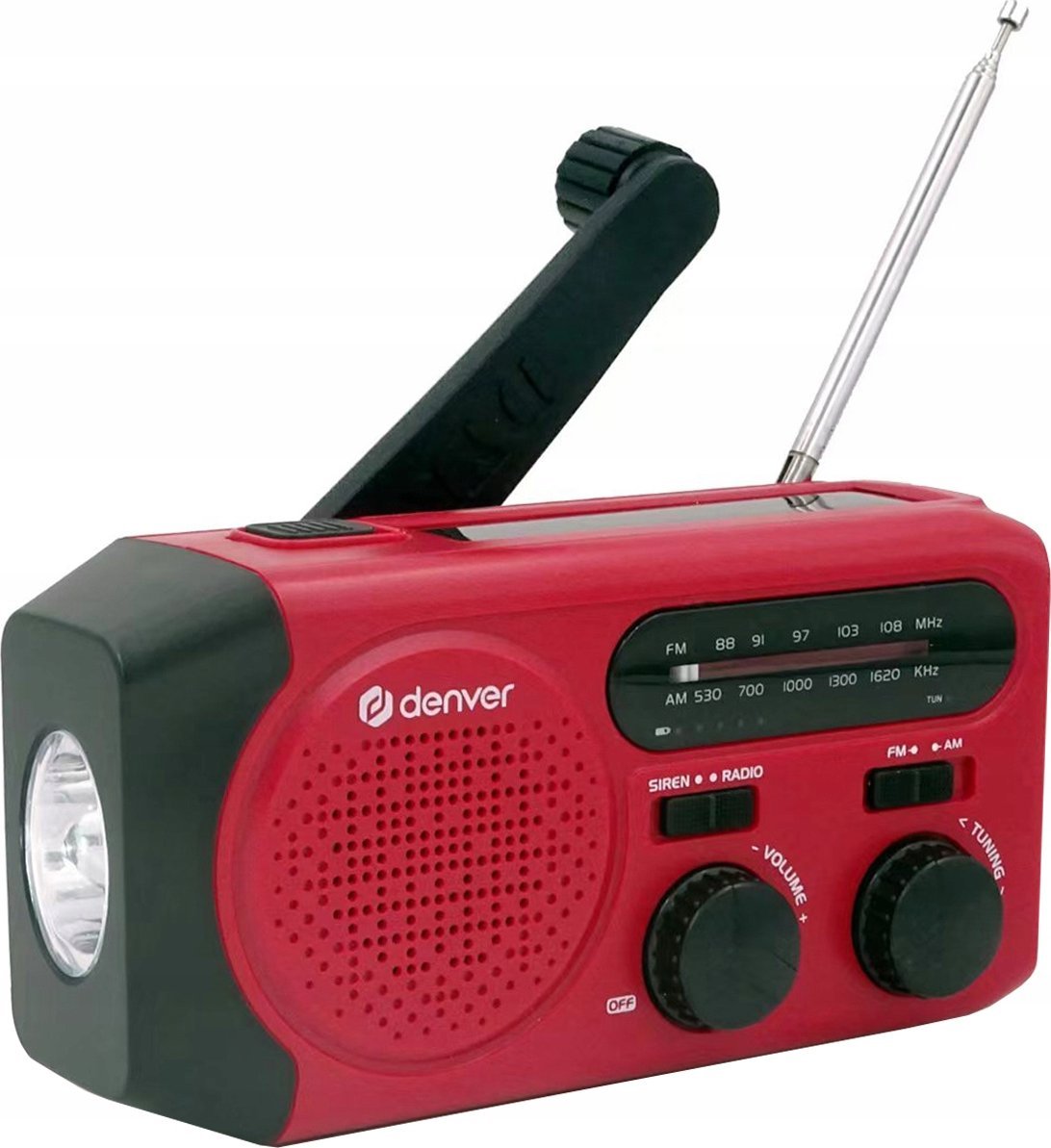 Radio emergjente Inter Sales SCR-2010, 2000mAh, power bank USB, e kuqe