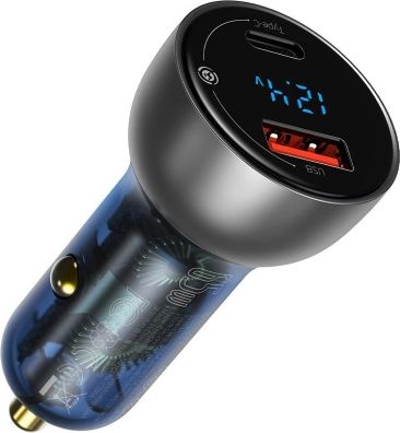 Karikues për veturë Baseus Particular Digital Display 1x USB-A 1x USB-C 5A