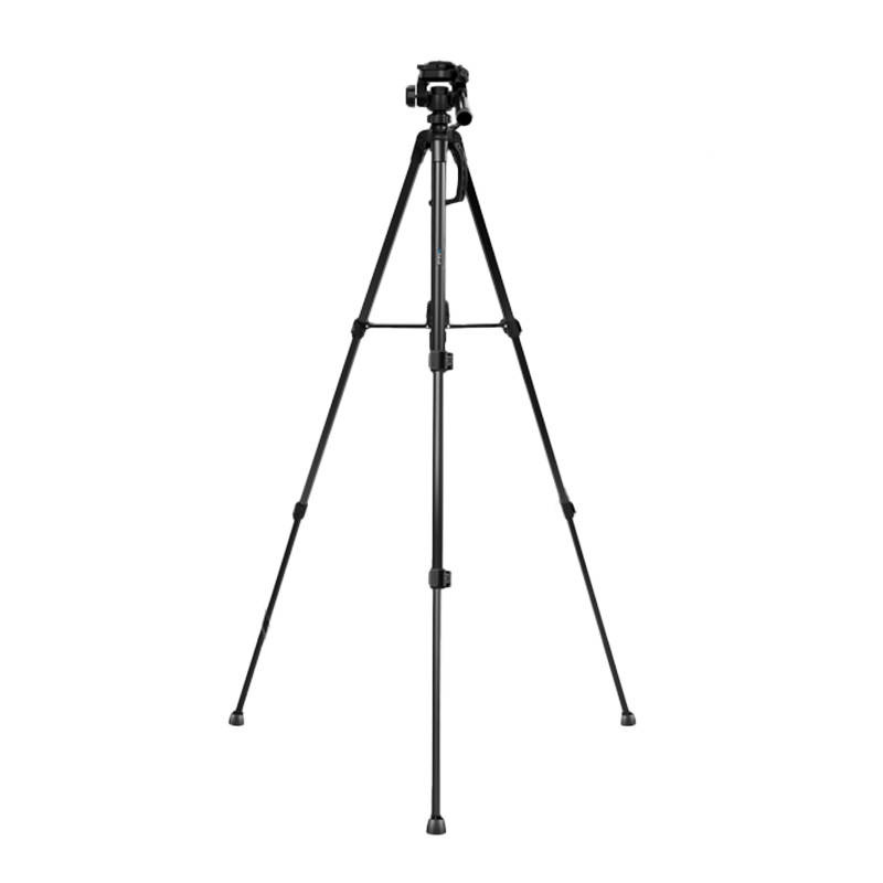 Trekëmbësh Puluz Tripod Stand, kokë 3D 360°, mbajtës telefoni, i zi