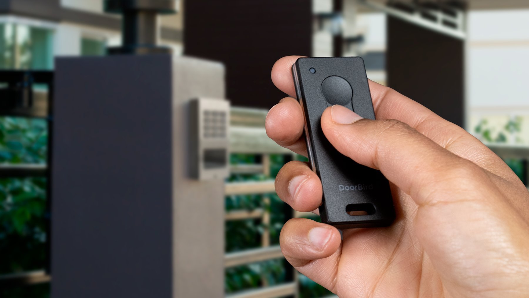 Telekomandë Bluetooth DoorBird 423873216, key fob programues, kompakt, gri