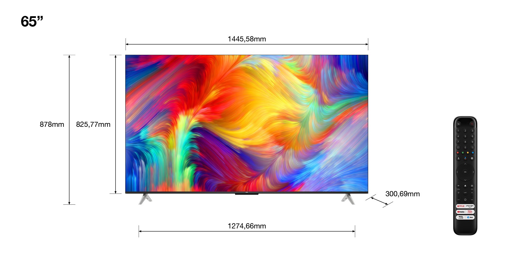 Televizor TCL 65P638 LED, 65", 4K Ultra HD, i zi