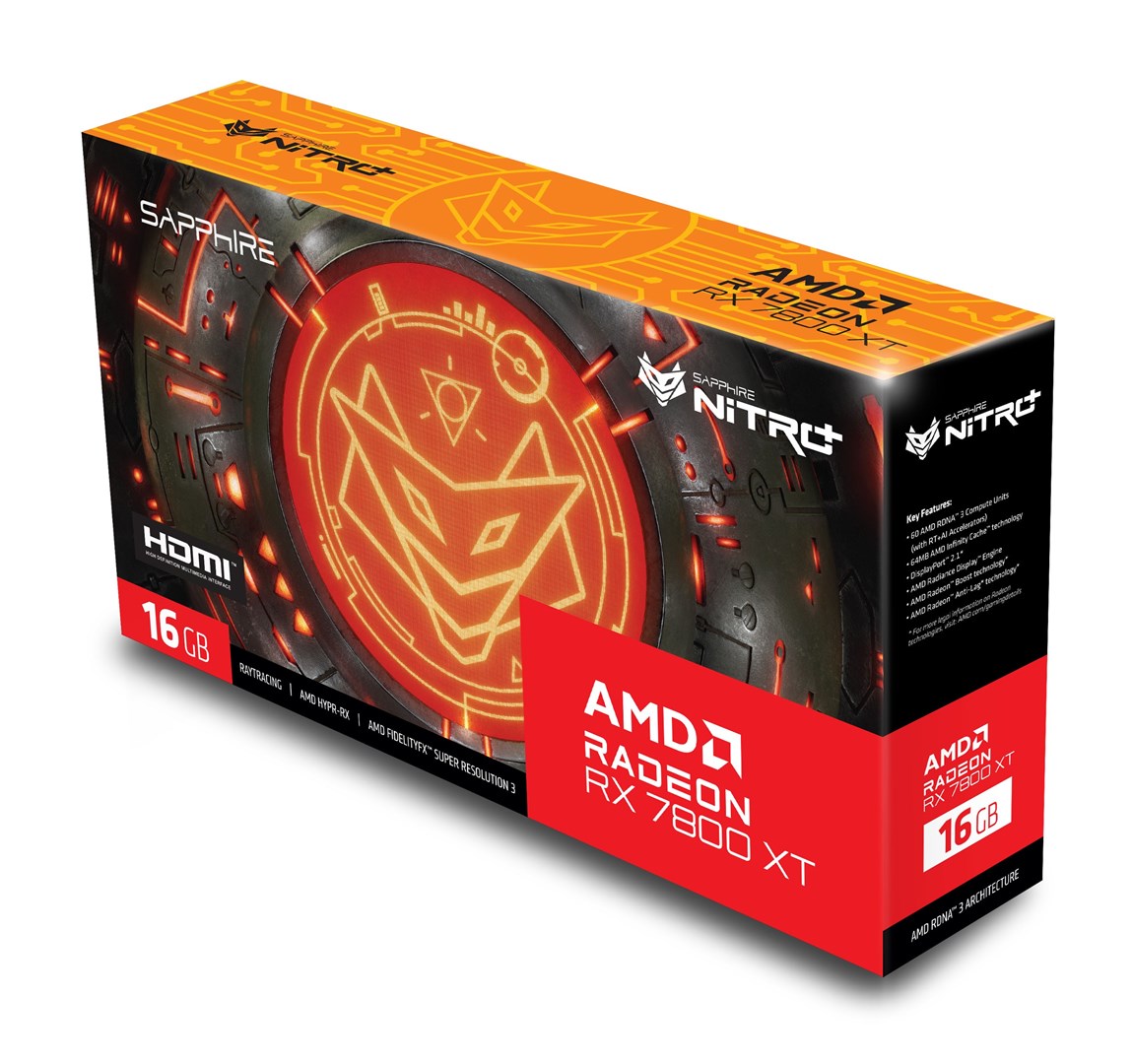 Kartë grafike Sapphire Gaming AMD Radeon RX 7800 XT, OC, 16 GB GDDR6