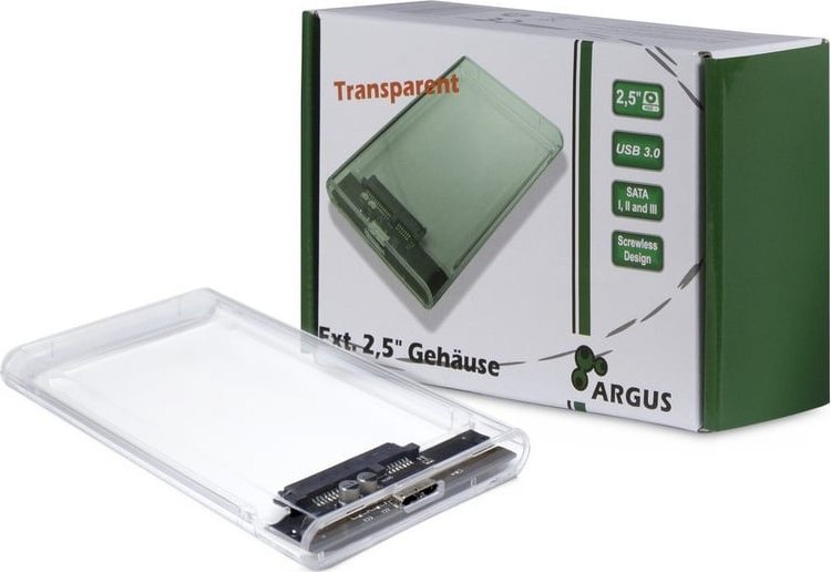 Kuti eksternale për HDD Inter-Tech GD-25000, 2.5", USB 3.0, transparente