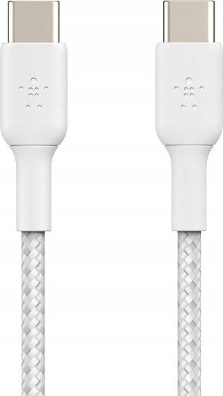 Kabllo USB-C Belkin CAB004BT2MWH2PK, 2m, 60W, USB 2.0, e bardhë