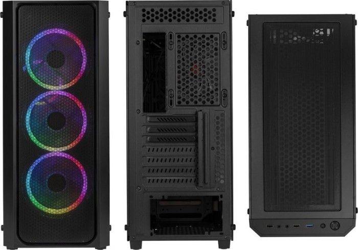 Kasë Raijintek PONOS MS4, e zezë, Midi Tower