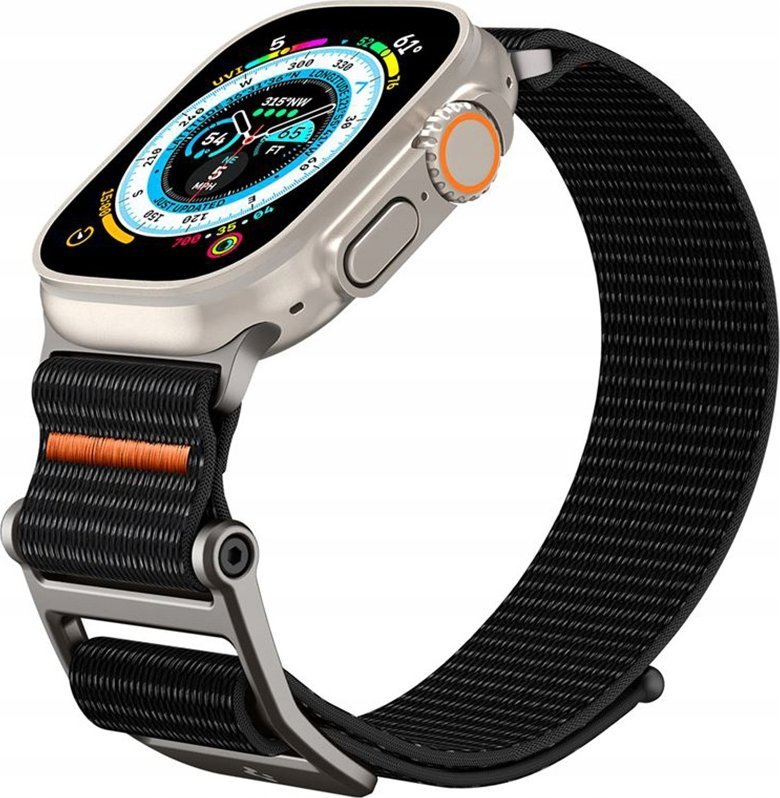 Rrip ore Spigen DuraPro Flex Ultra, për Apple Watch 49mm 45mm 44mm 42mm, tekstil najloni, i zi