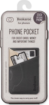 Portofol telefoni IF Bookaroo Phone Pocket, me 2 xhepa, ngjitës, grafit