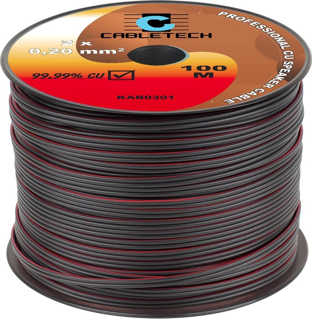 Kabllo altoparlanti Cabletech KAB0301, 2x0.2mm, e zezë - 3