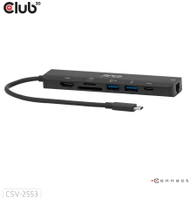 Hub USB C Club 3D 7 në 1, HDMI, shumëporte, gri