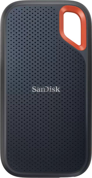 Disk SSD i jashtëm SanDisk Extreme Portable V2, 4 TB, USB-C 3.2, rezistent ndaj ujit dhe pluhurit, i zi / portokalli