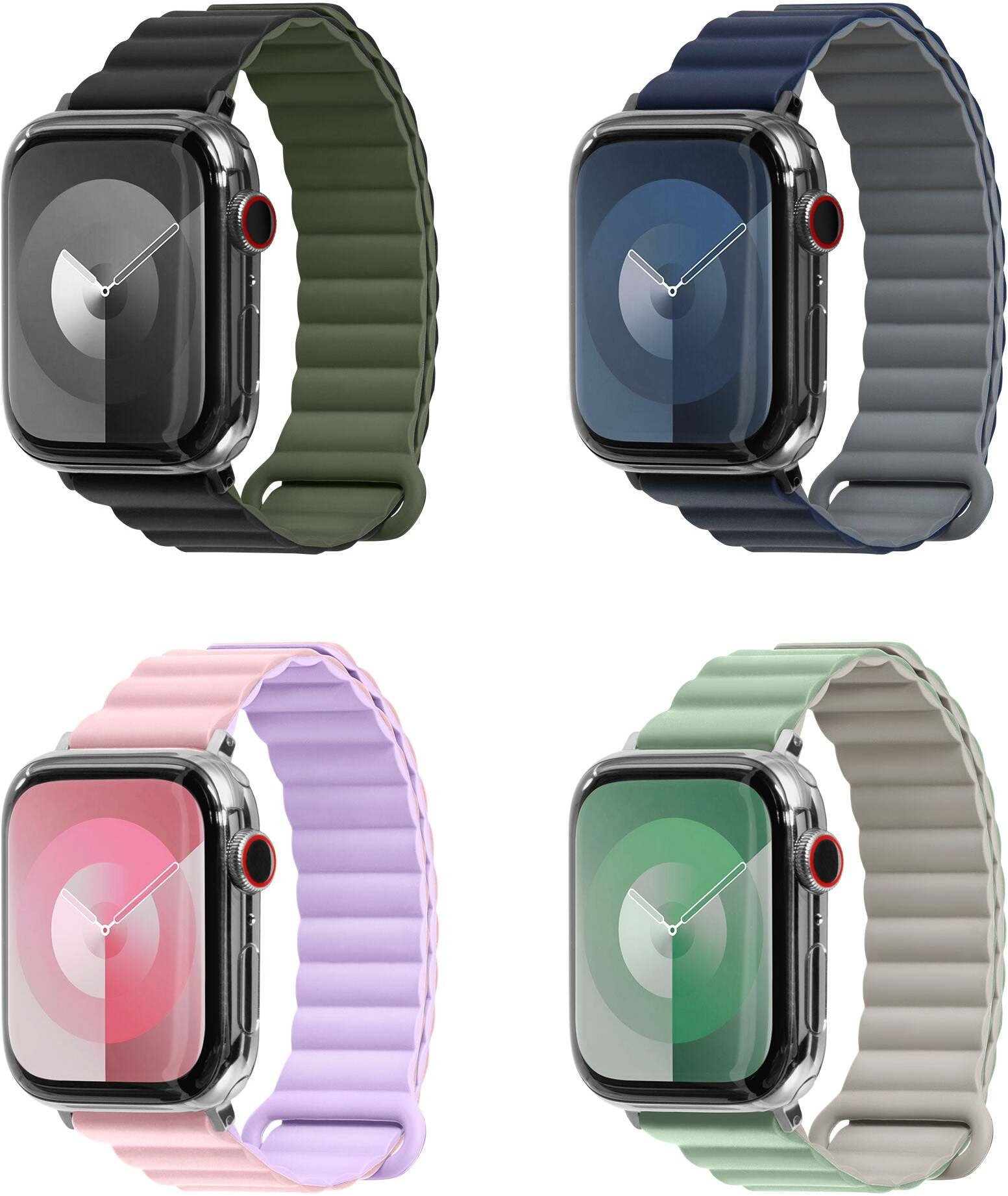 Rrip dore Laut Novi Sport për Apple Watch, silikon, 38/40/41mm, blu navy