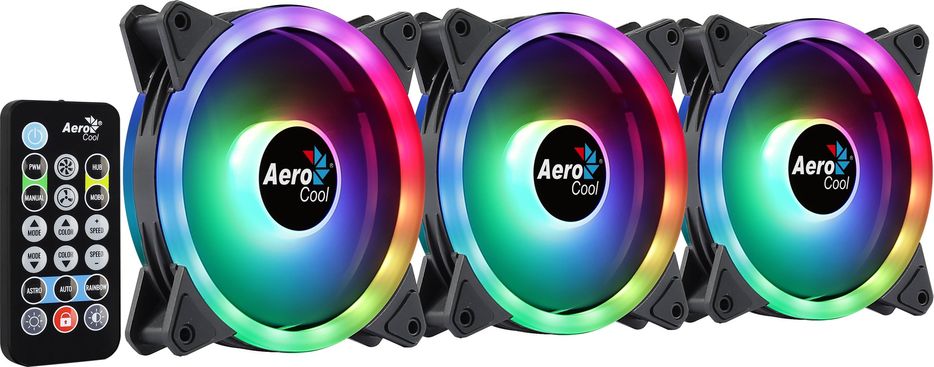 Ftohës Aerocool DUO12PRO, 12 cm, i zi