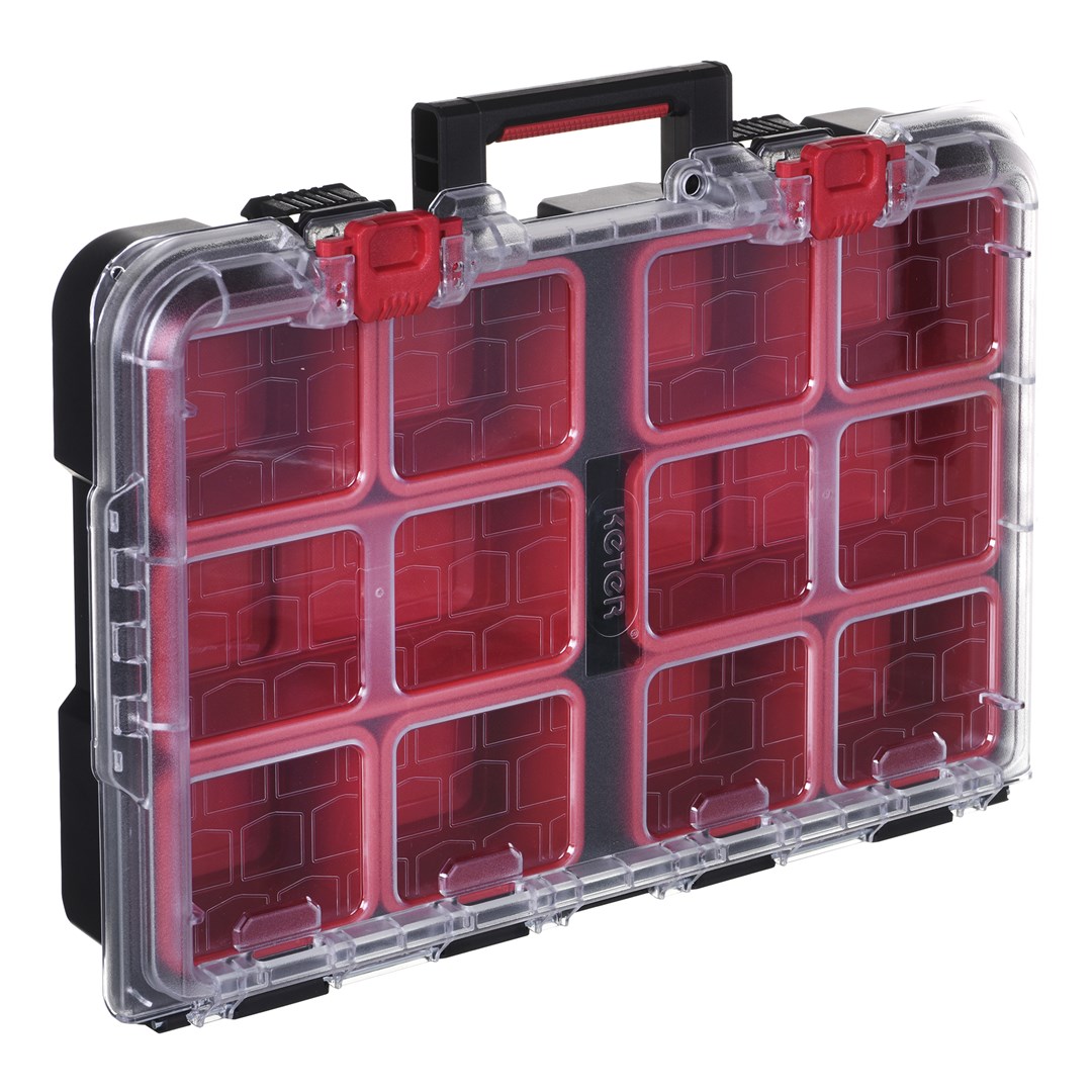 Organizues veglash Keter Stack'N'Roll, kapak transparent, me dorezë bartëse