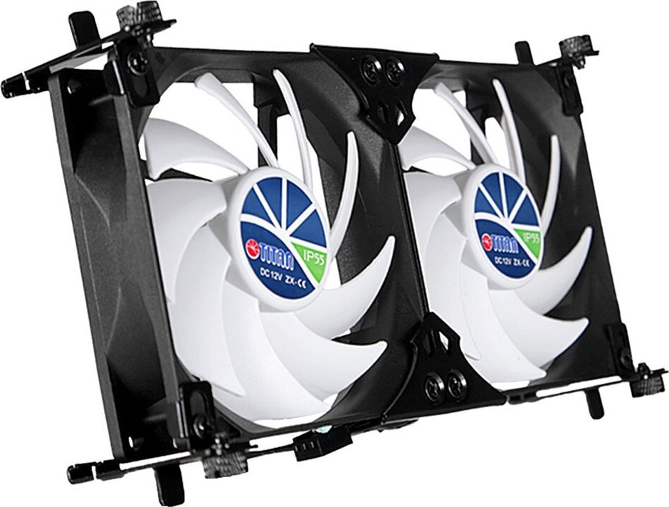 Ventilator frigoriferi Titan TTC-SC22 V2, 2 ventilatorë 92x25mm, IP55, për kamper
