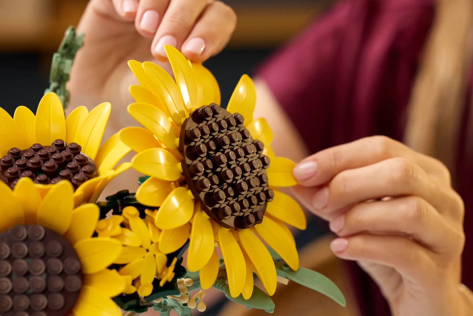 Set LEGO Botanicals Sunflowers, 686 copa, dekorativ, shumëngjyrësh