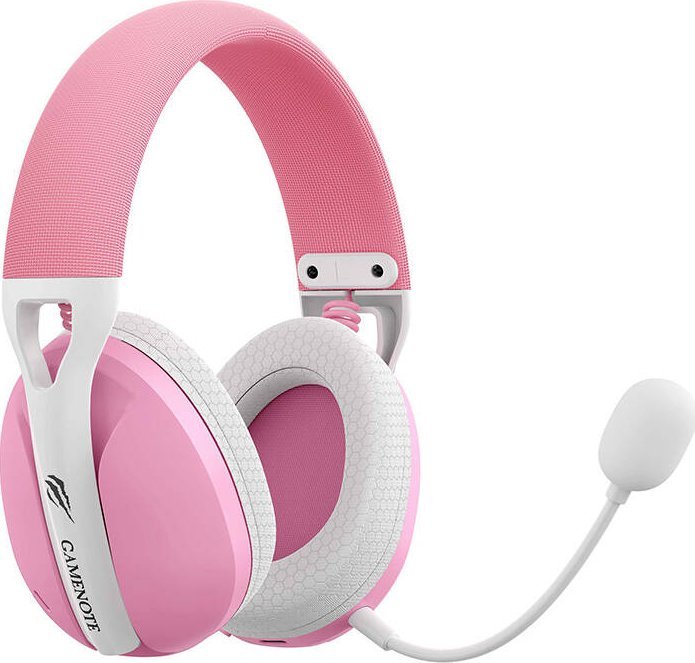 Kufje gaming Havit Fuxi H1, wireless 2.4G Bluetooth, mikrofoni me kabllo, rozë
