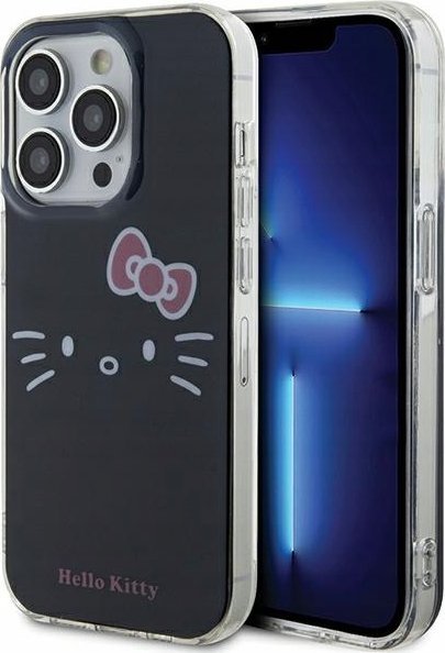 Futrollë për telefon Hello Kitty HKHCP14XHKHLK, për iPhone 14 Pro Max 6.7", hardcase TPU, e zezë