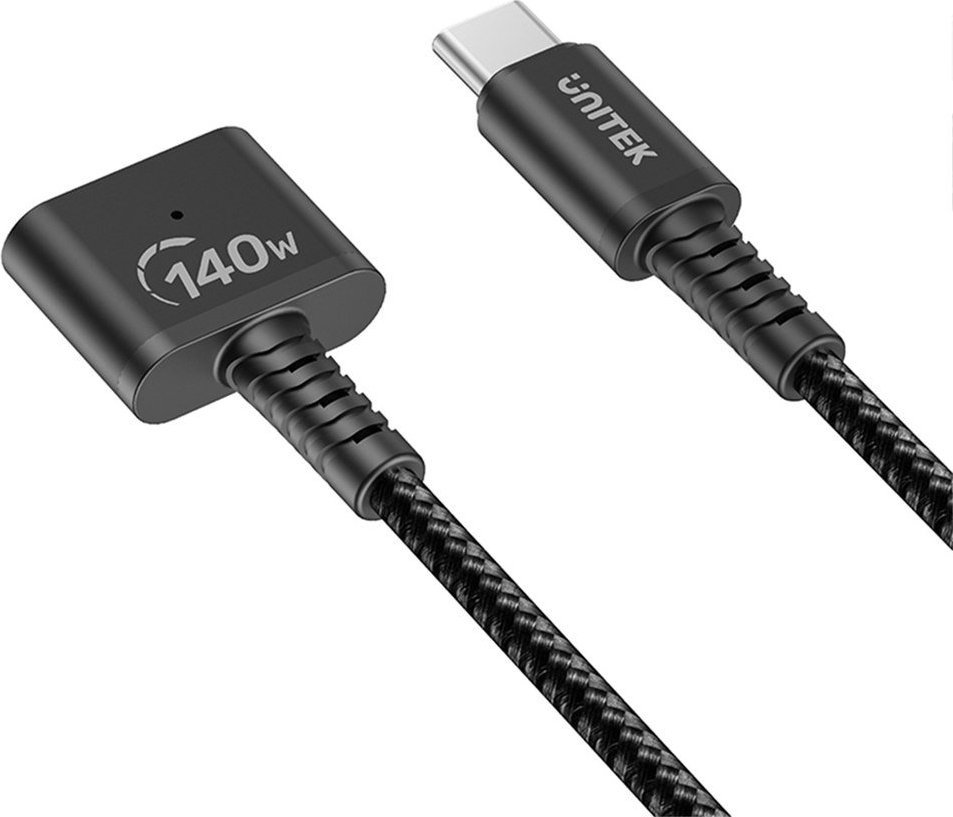 Kabllo USB C Unitek C14121BK, MagSafe, 2m, 140W, i zi