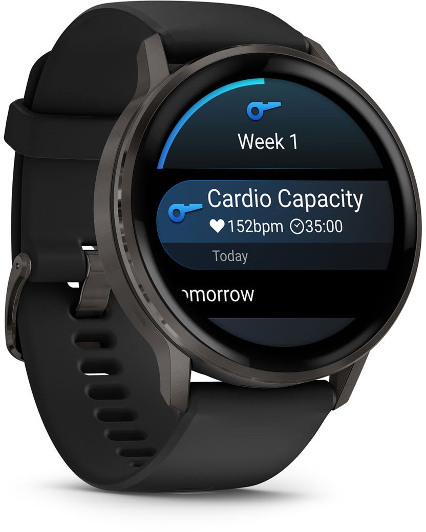 Ora inteligjente Garmin Venu 4, GPS, 12 ditë bateri, argjendtë