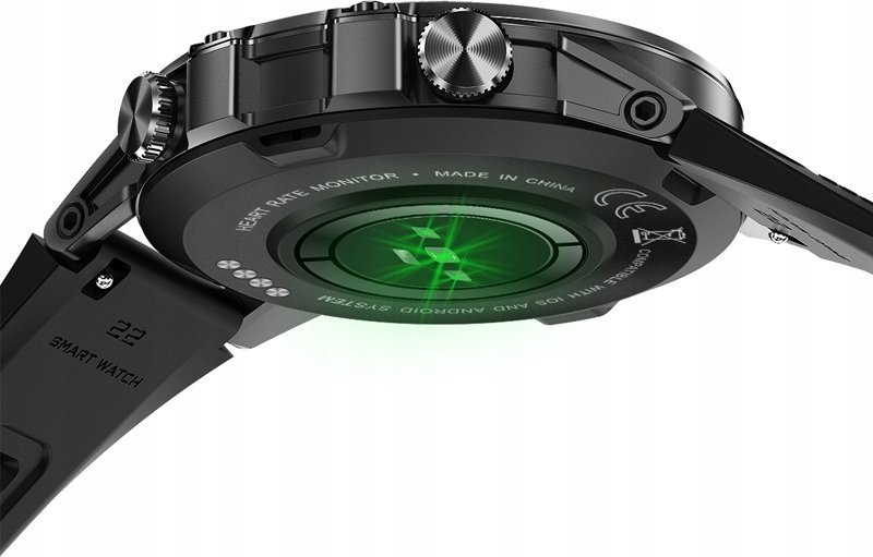 Ora inteligjente Veltori VT120-1, ekran 1.39", Bluetooth, e zezë