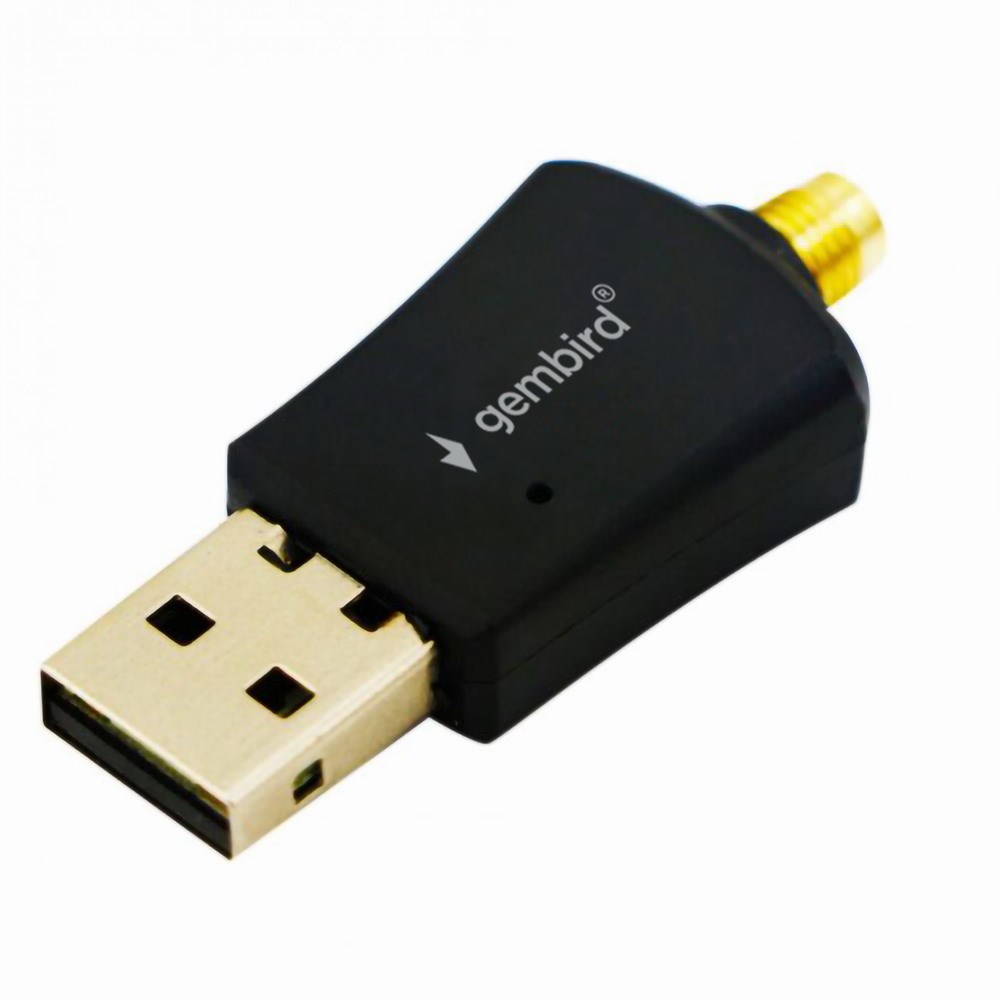 Përshtatës WiFi USB Gembird WNP-UA300P-02, 300 Mbps, i zi
