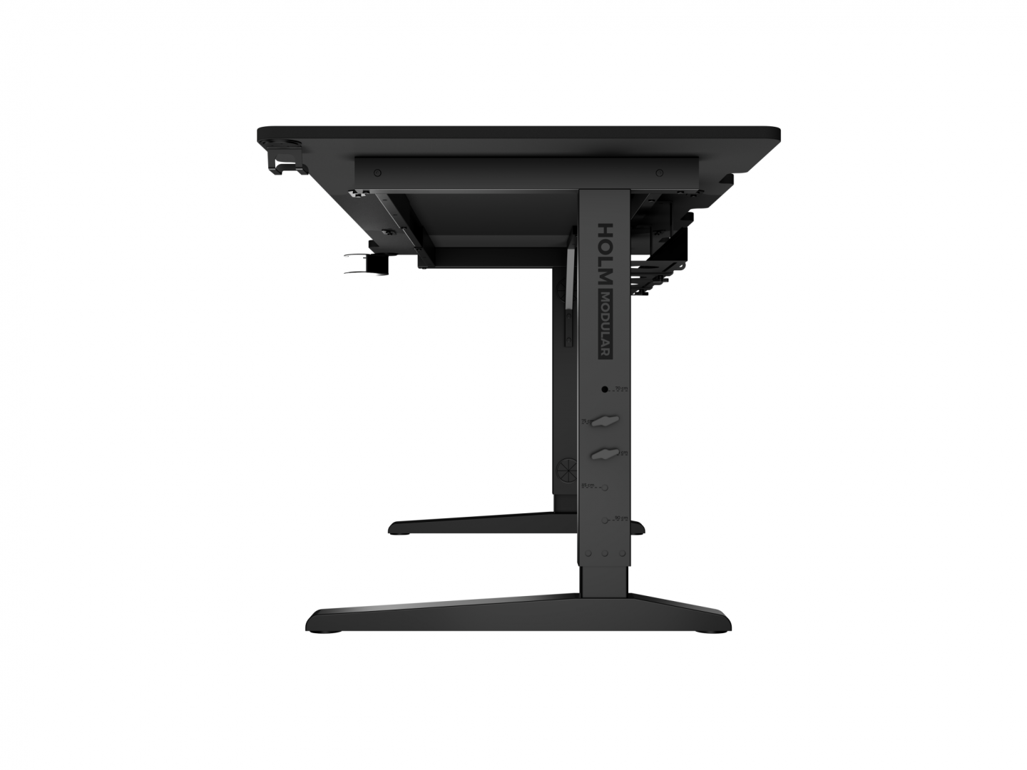 Tavolinë gaming Genesis Holm Modular 160, 160cm, ndriçim RGB, e zezë
