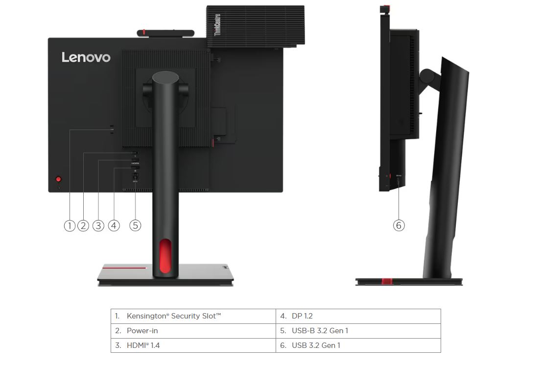Monitor Lenovo ThinkCentre Tiny in One 24 Gen 5, 23.8", FHD, me prekje, i zi