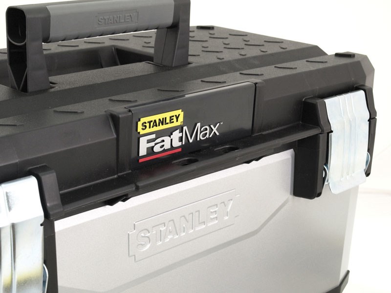 Kuti veglash Stanley Fatmax 1-95-615, metal plastike, me tabaka të brendshme, zezë gri