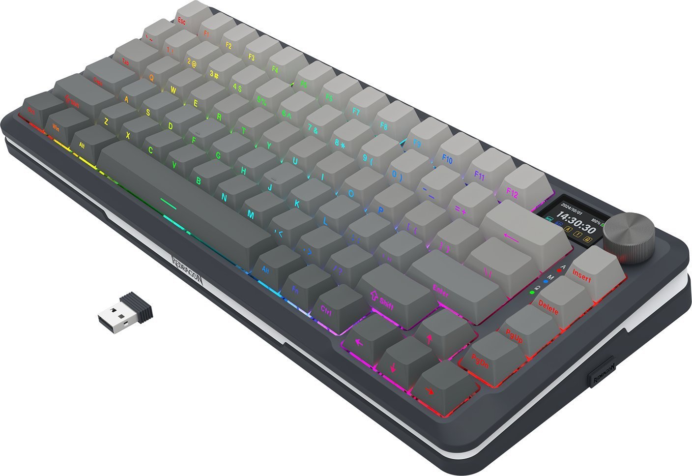 Tastierë gaming Redragon K708GG RGB Pro Flekact, mekanike 75%, wireless, e zezë