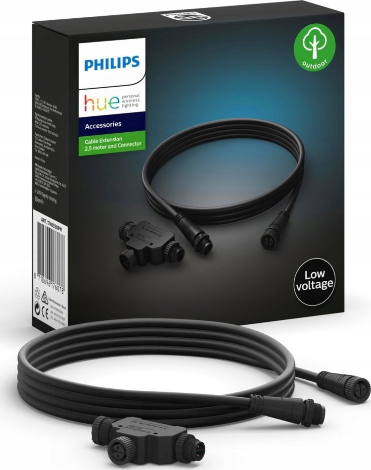 Kabllo smart ndriçimi Philips 1748930PN Tint Cable, Zigbee 3.0, e zezë