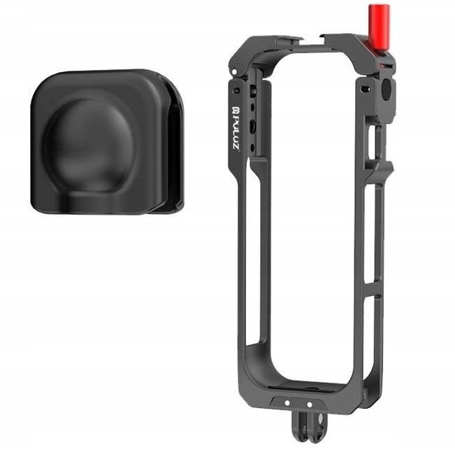 Kornizë mbrojtëse Puluz PU759B për Insta360 X5, alumin, montim GoPro dhe tripod, e zezë