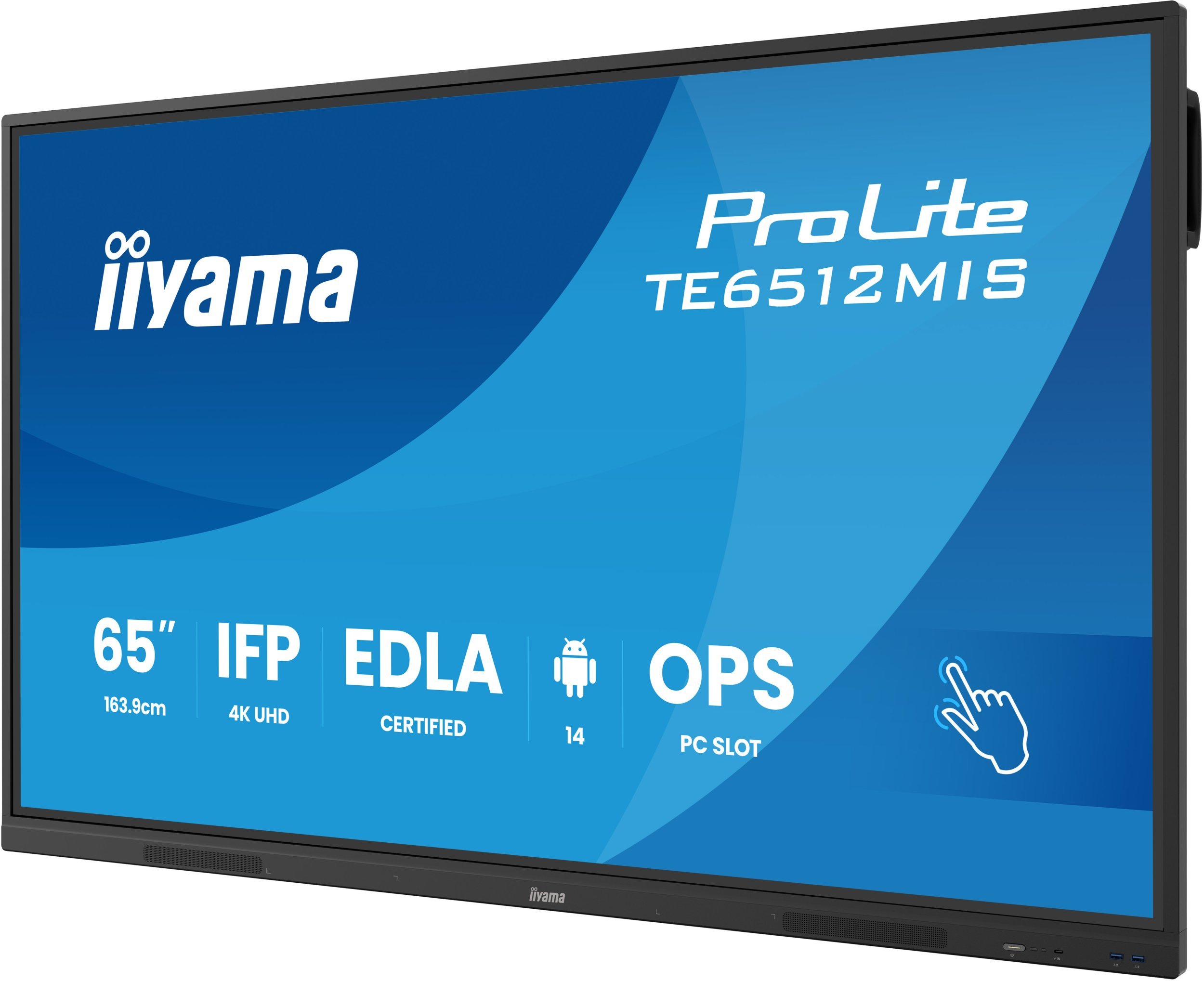 Ekran interaktiv Iiyama TE6512MIS-B4AG, 65", 4K UHD, Wi-Fi, i zi