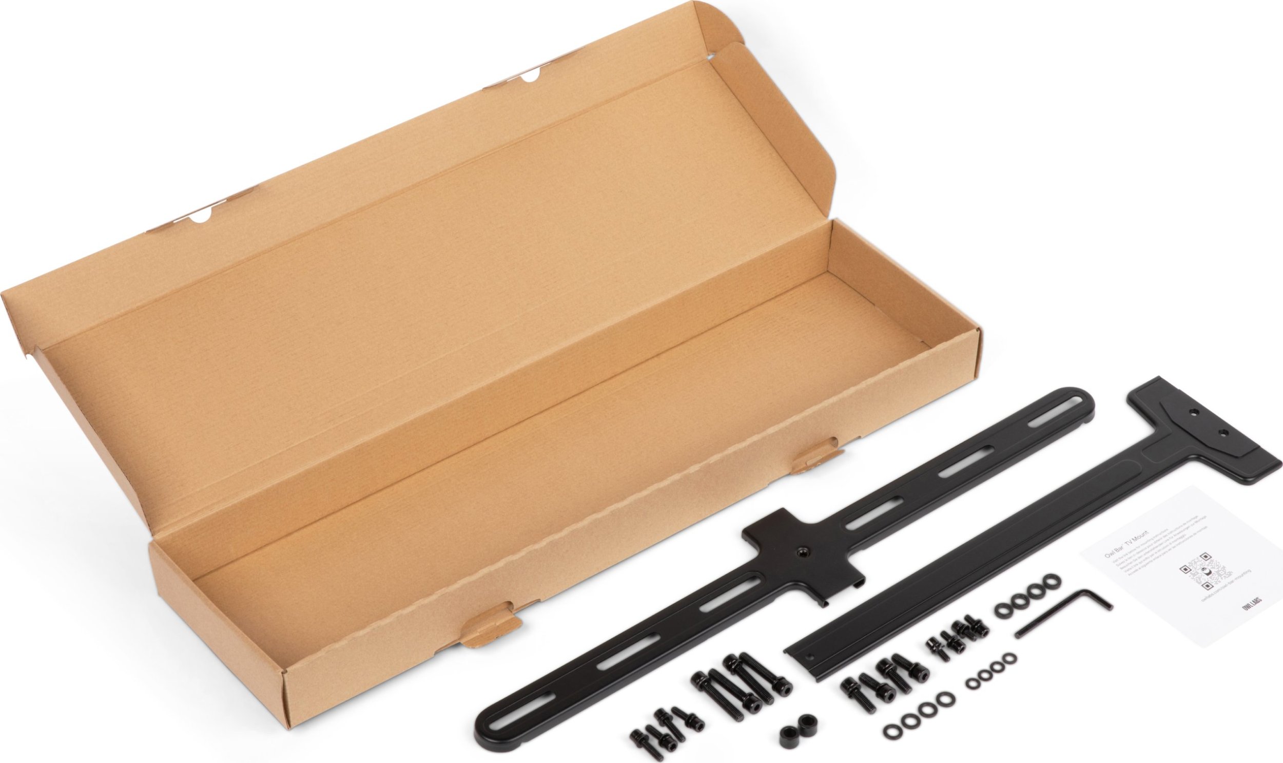 Mbajtëse TV Owl Labs Owl Bar, universale, për montim sipër ose poshtë TV, e zezë