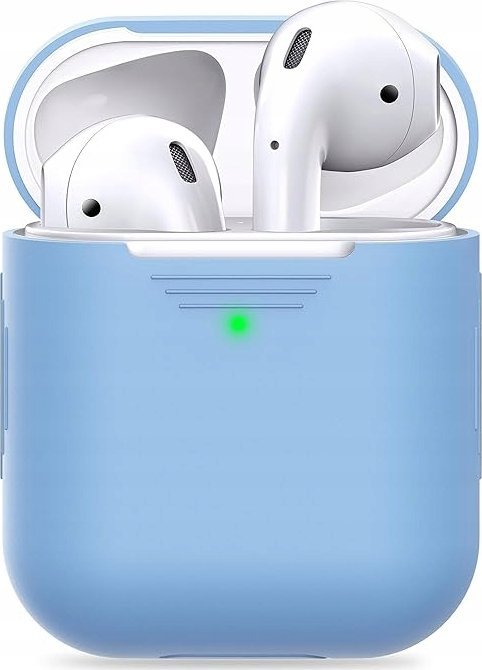 Mbështjellës silikoni për AirPods 1/2 Class and Culture KeyBudz Elevate, me varëse çelësash, baby blue