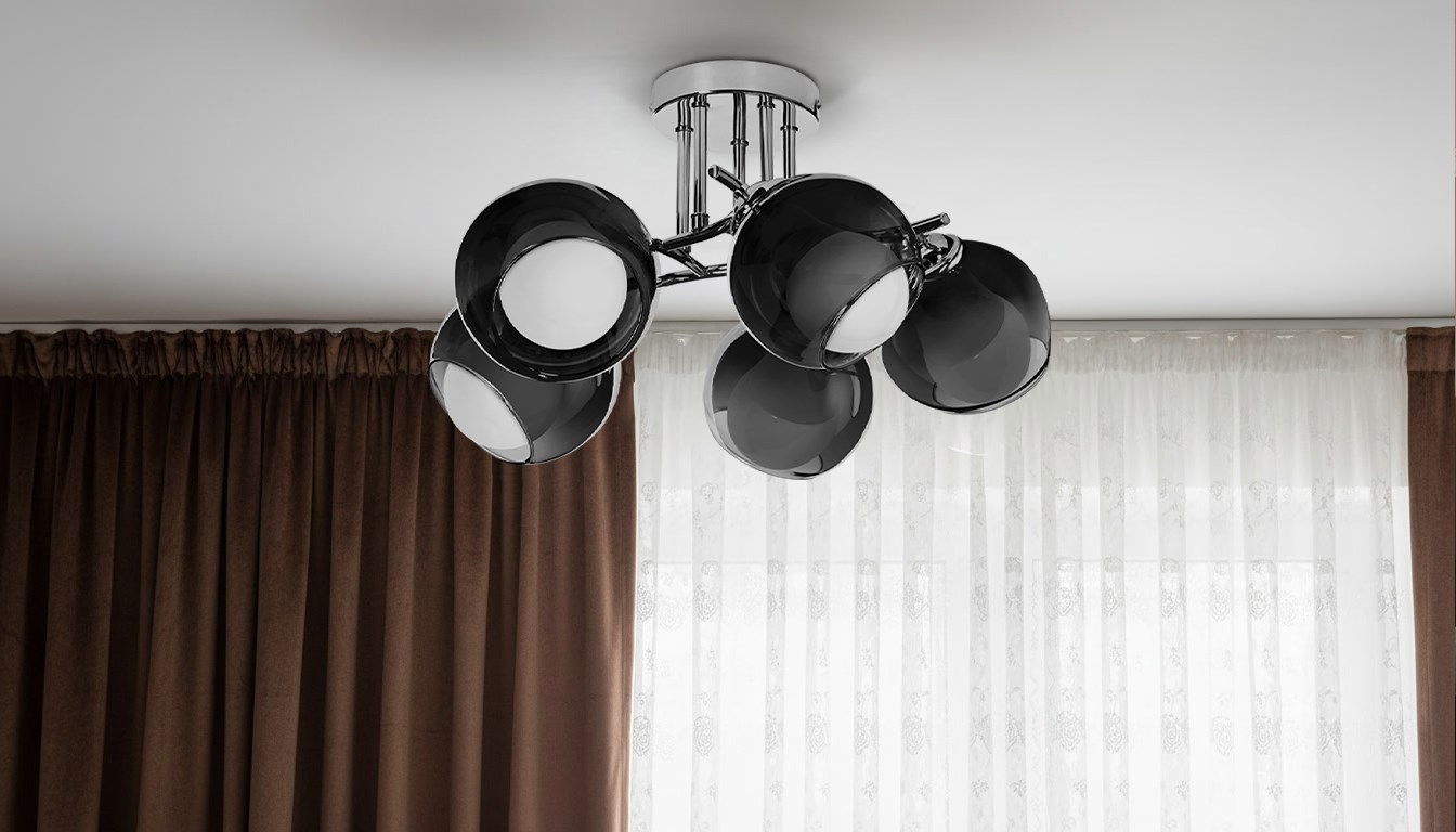 Llambë varëse Activejet AJE PALOMA 5P, 5xE27 40W, metal, argjendtë e zezë