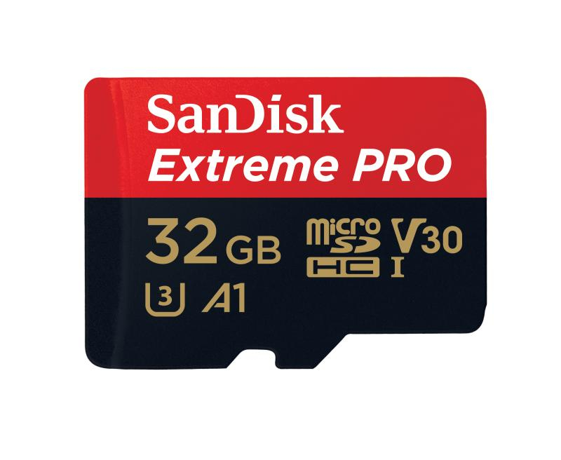 Kartë memorie SanDisk Extreme Pro, 32GB, MicroSDHC, e zezë