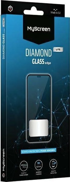 Xham mbrojtës MyScreen MS Diamond Glass Edge Lite, Full Glue, Samsung Galaxy Xcover Pro, i zi