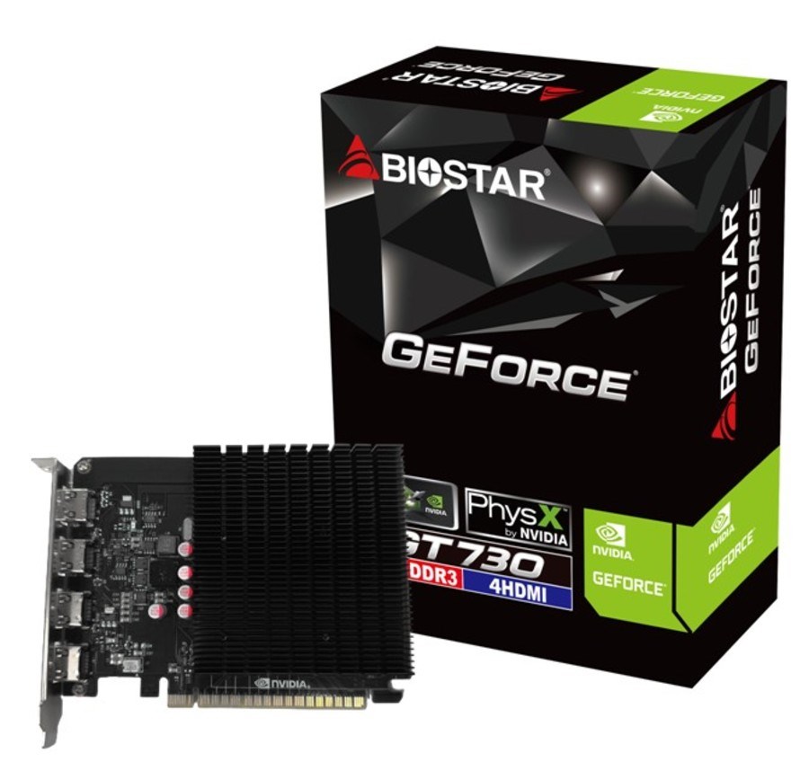 Kartelë grafike Biostar GeForce GT 730, 4GB DDR3, 902MHz, e zezë