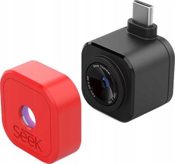 Objektiv makro SeeK për kamera termale Seek Thermal Nano, për inspektime të afërta, i zi